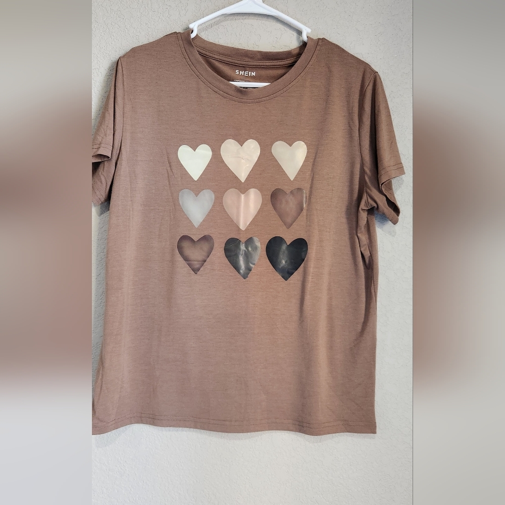 Adorable Brown Heart Top